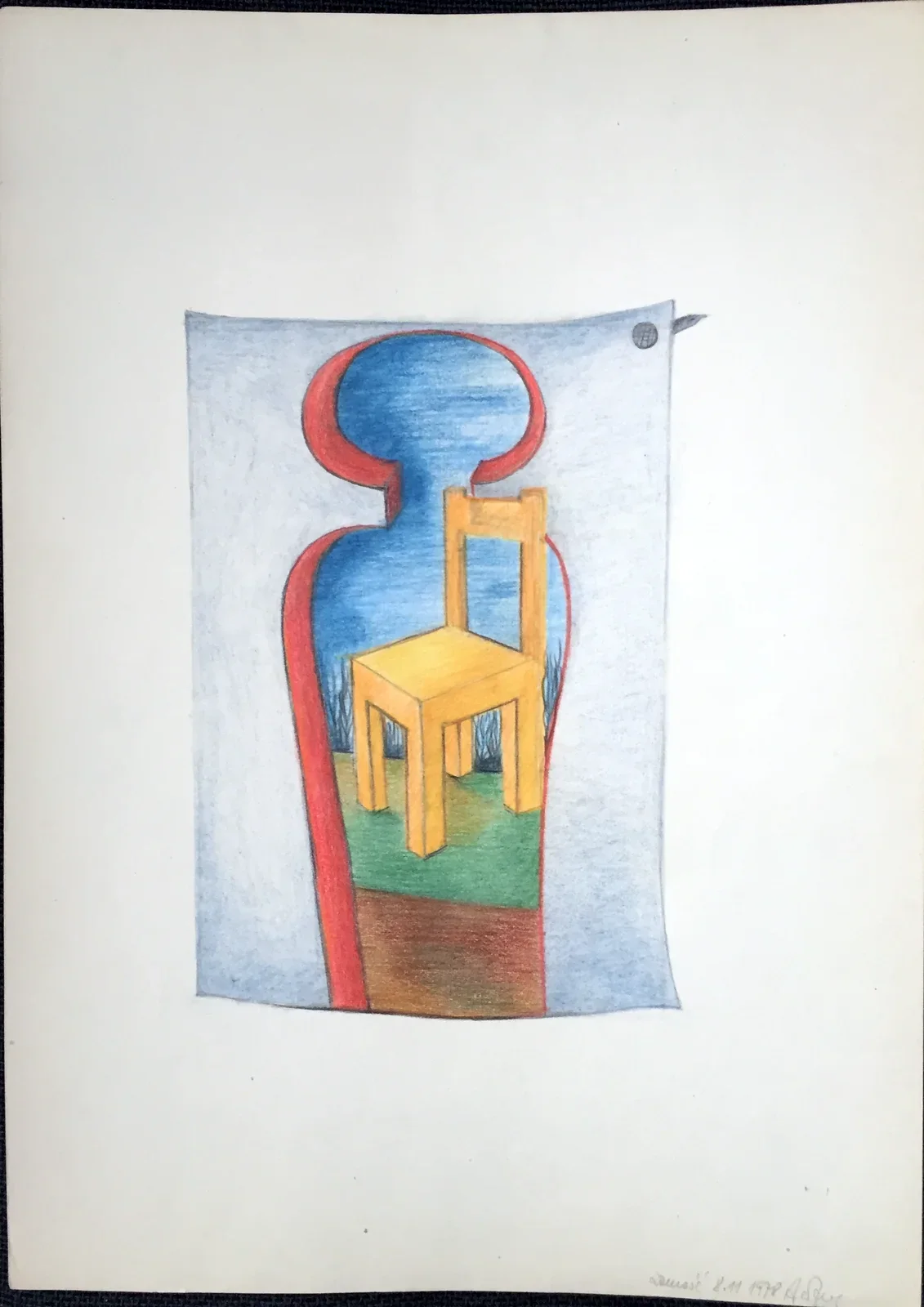 «Krzesło» (1978), pastello — opera di Antonina Wysocka-Jonczak