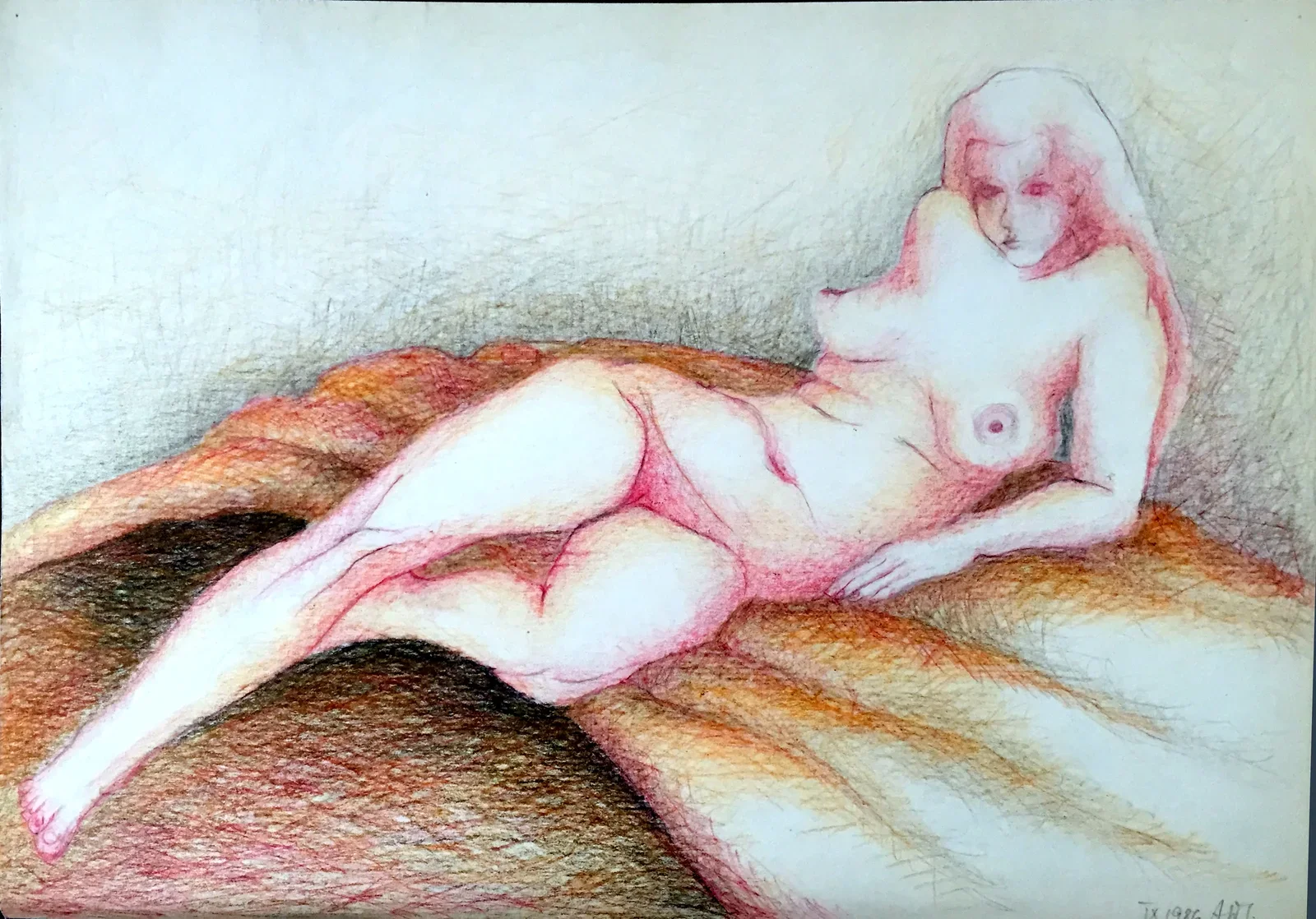 «Akt» (1986), pastello — opera di Antonina Wysocka-Jonczak